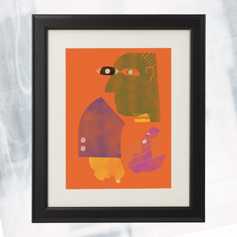 RB01- EX- B Bass Player_framed